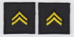 CPL Corporal MEDIUM GOLD on BLACK collar patches solid style